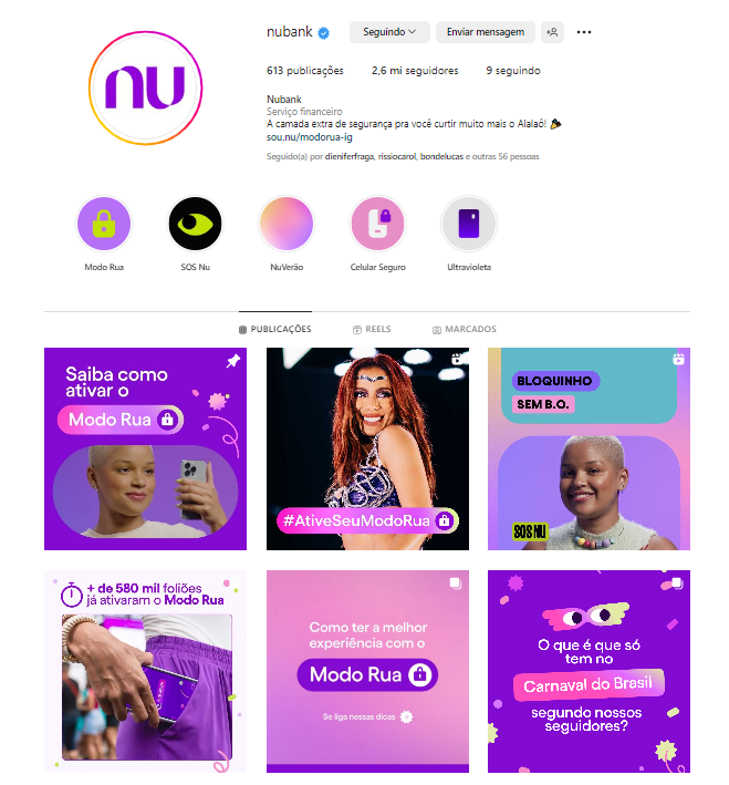 Identidade de comunicação Nubank